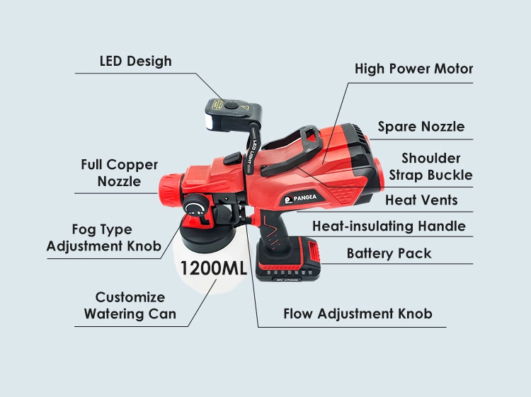 Hand Held Electric Spray Gun 800ml 400W Power Portable Airless Paint Sprayer with High Pressure